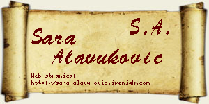 Sara Alavuković vizit kartica